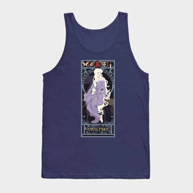 The Last Unicorn - art nouveau - Amalthea Tank Top by captainlaserbeam